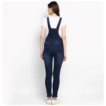 Generic Women's Denim Solid Dungaree Pant (Blue) - Image 4