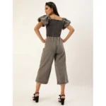 Generic Women's Denim Solid Balloon Sleeve Jumpsuit (Black) - Image 4