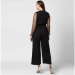Generic Women's Polyester Embellished Long Sleeve Jumpsuit (Black) - Image 4