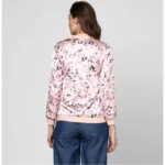 Generic Women's Satin Floral 3/4th Sleeve Jacket (Light Pink) - Image 4