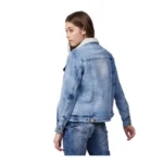 Generic Women's Denim Washed Long Sleeve Jacket (Blue) - Image 4