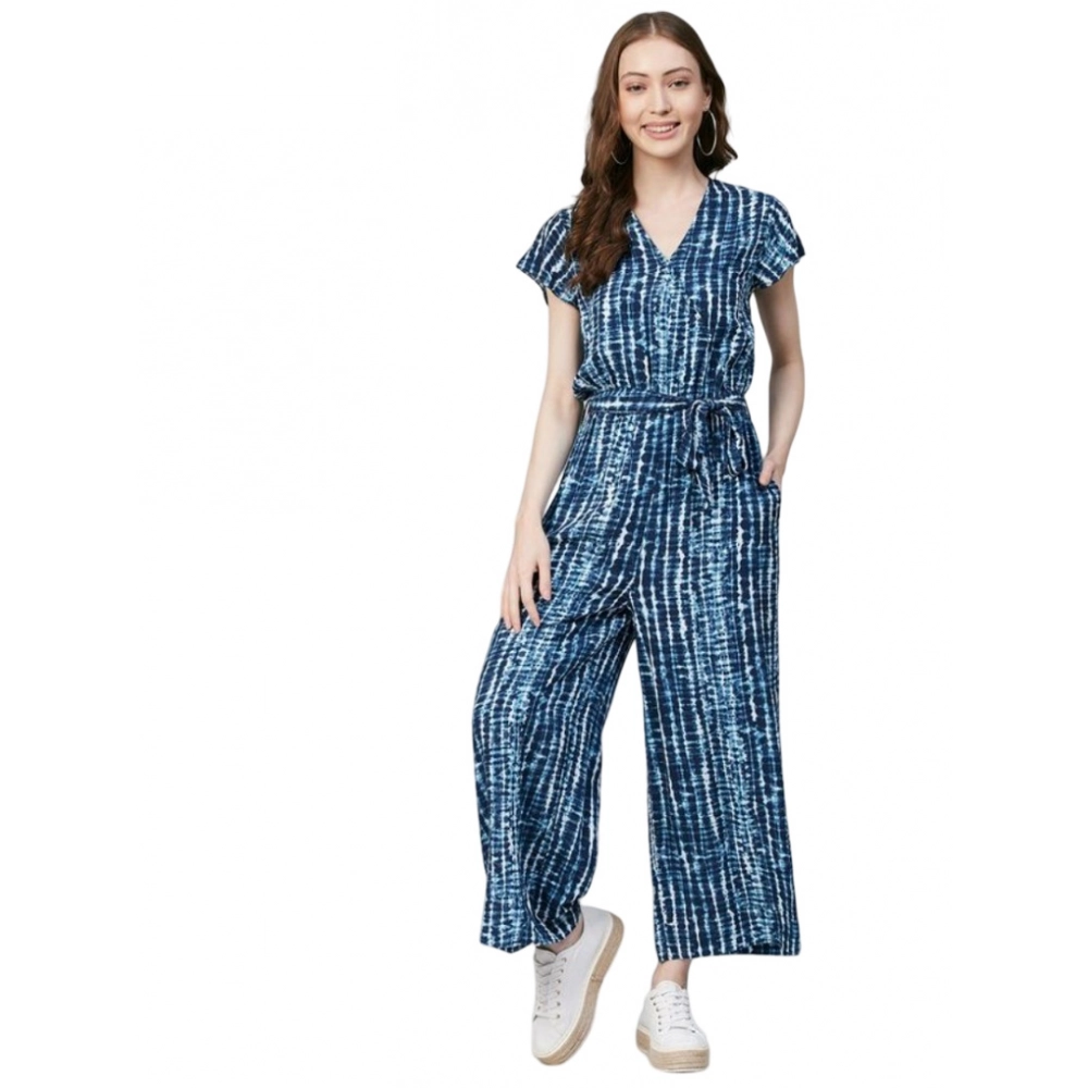 54584191395_84bce494a4_o-1000x1000-1.webp Generic Women's Rayon Tie & Dye Short Sleeve Jumpsuit (Blue) - Image 1
