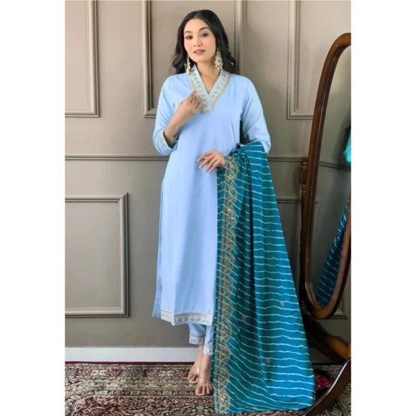 Roman Silk Kurti Set