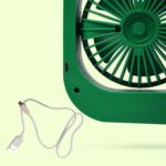 Portable USB Fan Rechargeable 2-Speed 180° Rotating Quiet Personal Fan - Full Detail by Nari Haat, Indian ethnic wea...