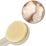 Body Brush Long Handle Dry Brush Soft Bristle Bath Brush Back Scrub Exfoliating - Front View by Nari Haat, Indian eth...