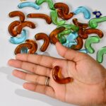 Glass Gem Stone, Flat Round Marbles Pebbles for Vase Fillers, Attractive pebbles for Aquarium Fish Tank. - Front View...