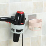 Self Adhesive Hair Dryer Holder – Bathroom Wall Storage Shelf Organizer Stand - Neckline Detail by Nari Haat, India...