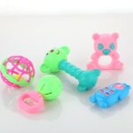 AT38 5Pc Rattles Baby Toy game for kids and babies for playing and enjoying purposes - Neckline Detail by Nari Haat, ...