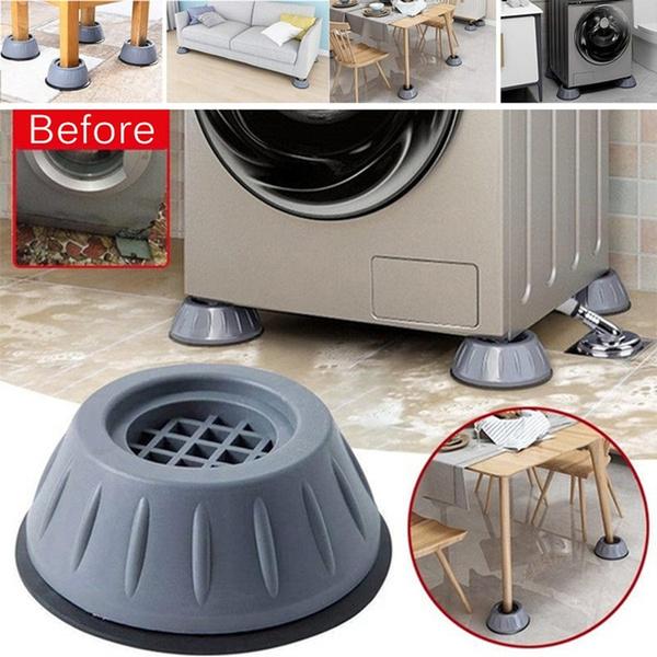 Grey anti-vibration pads with suction cups for washer and dryer