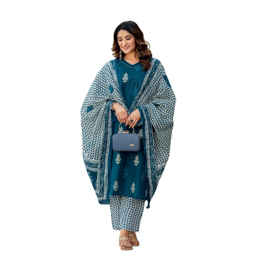 Morpichh Cotton Blend Printed Kurti Set