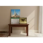 Generic Wooden Macca Madina Haj Table Top "Allah Hu Akbar" Player (Multicolor) - Image 3