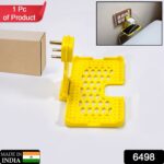 Multi-Purpose Yellow Wall Holder Stand for Mobile Charging - With Dupatta by Nari Haat, Indian ethnic wear, women clo...