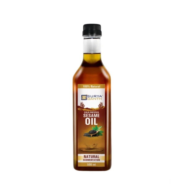 Surya Ganth Cold Pressed Sesame Oil bottle