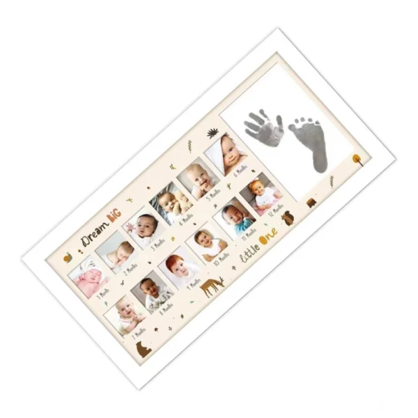 Multicolor Acrylic Baby Handprint and Footprint Photo Frame