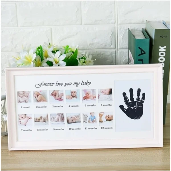 Generic Acrylic Birthday Baby Handprints And Footprints Frame (Multicolor)