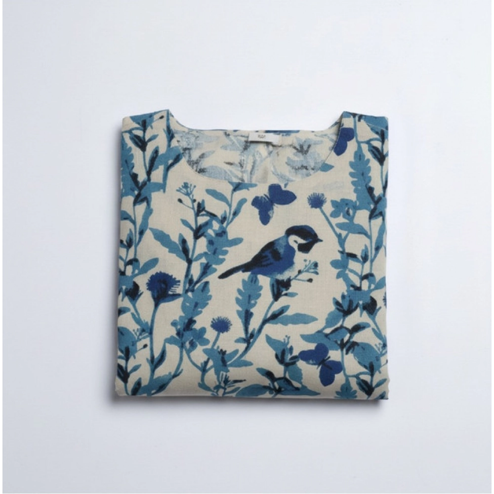 64645-1-1000x1000-1.webp Generic Women's Cotton Printed Kurti (Blue) - Image 1