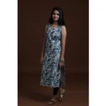 Generic Women's Cotton Printed Kurti (Blue) - Image 3
