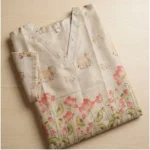 Generic Women's Silk Printed Kurti (Golden)