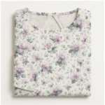 Generic Women's Linen Printed Kurti (Lavender)