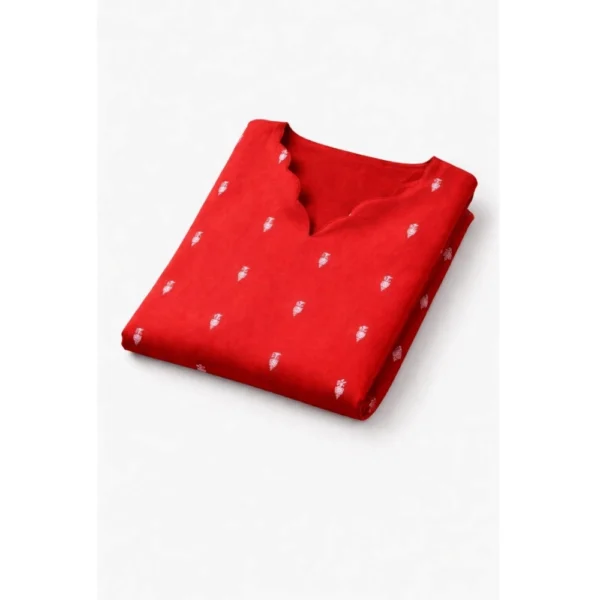 Generic Women's Silk Printed Kurti (Red)