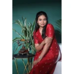 Generic Women's Silk Printed Kurti (Red) - Image 3