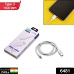 Type C data cable with 2.4Amp Rapid Charging  (1000mm) - With Dupatta by Nari Haat, Indian ethnic wear, women clothin...