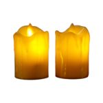 Set of 24 Multicolor Flameless Melted Design Candles for Decoration, Diwali - Sleeve Design by Nari Haat, Indian ethn...