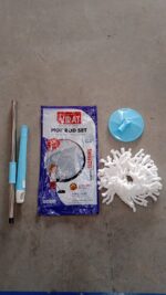 Stainless Steel 360° Rotating Mop with Microfiber Head & Adjustable Rod - Fabric Detail by Nari Haat, Indian ethnic ...