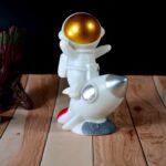 Space Astronaut Figurines Resin Mini Model Home Decor DIY Desktop Ornament Miniatures - Front View by Nari Haat, Indi...