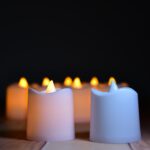 Flameless LED TealightsLED Tea Light for Home Diwali Pack 24 - Closeup Embroidery by Nari Haat, Indian ethnic wear, w...