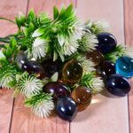 Glass Gem Stone, Flat Round Marbles Pebbles for Vase Fillers, Attractive pebbles for Aquarium Fish Tank. - Front View...