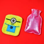 Minions Small Hot Water Bag – Pain Relief for Neck, Shoulder, Hands & Feet (1 Pc) - Fabric Detail by Nari Haat, Ind...