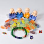 Glass Gem Stone, Flat Round Marbles Pebbles for Vase Fillers, Attractive pebbles for Aquarium Fish Tank. - Fabric Det...