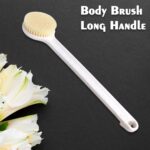 Body Brush Long Handle Dry Brush Soft Bristle Bath Brush Back Scrub Exfoliating - Neckline Detail by Nari Haat, India...