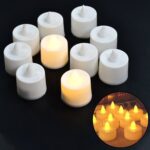Festival Decorative - LED Yellow Tealight Candles Container, Diwali (White, 10 Pcs) - Image 6