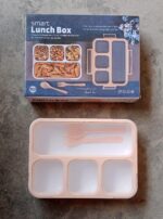 Leak-Proof Lunch Box with 4 Compartments for School & Office Use - Full Detail by Nari Haat, Indian ethnic wear, wome...