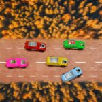 Super City Car Racer Pull-Push Vehicle Toy for Kids (Set of 12 Pcs / Multicolor) - Fabric Detail by Nari Haat, Indian...