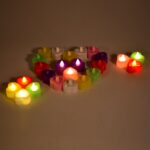 HEART LED FESTIVAL TEALIGHT WITH BATTERY OPERATE, Diwali ( 24PCS ) - Closeup Embroidery by Nari Haat, Indian ethnic w...