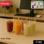Round Clear Plastic Unbreakable Transparent Glass Set ( 300ml 6pc ) - With Dupatta by Nari Haat, Indian ethnic wear, ...