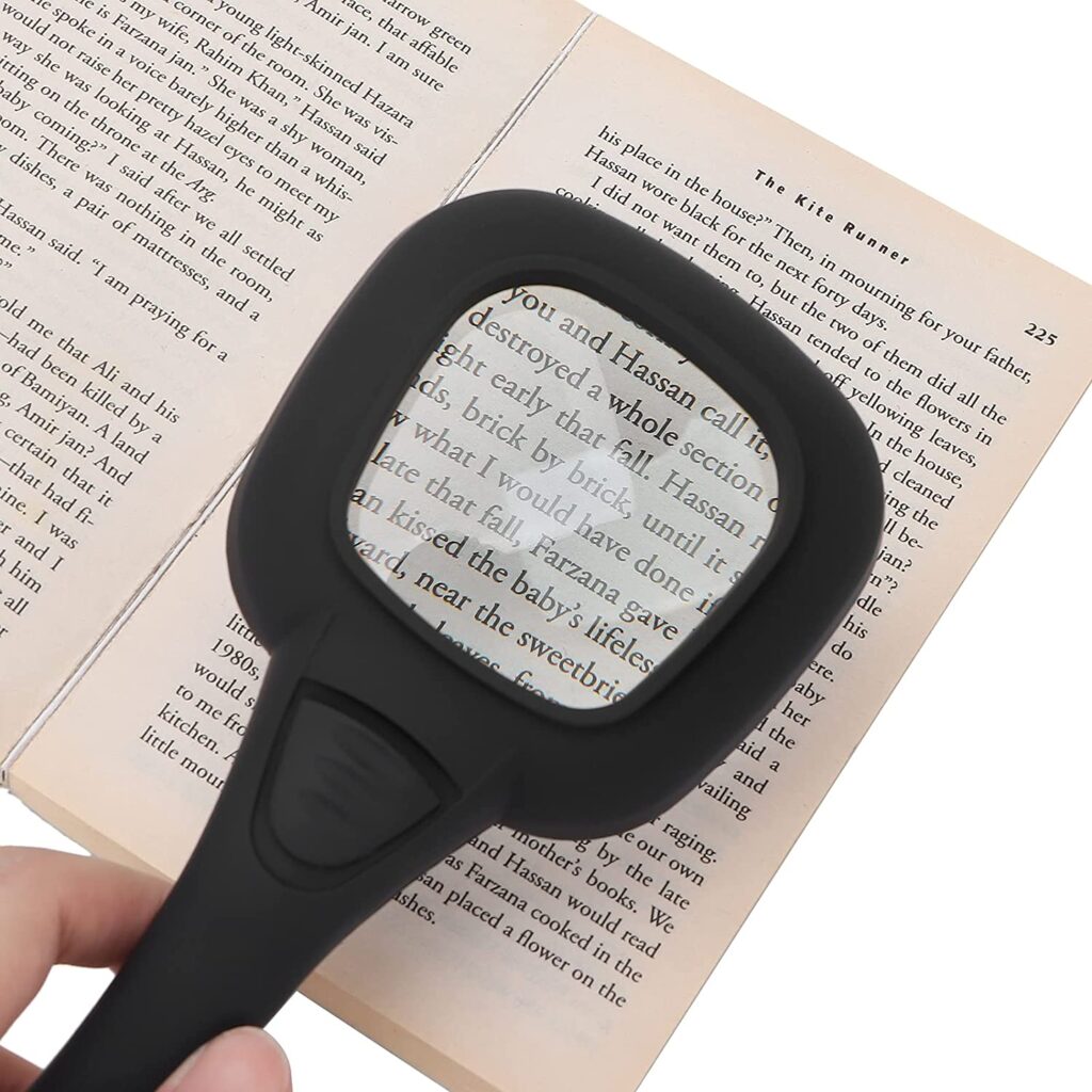 Handheld LED Magnifying Glass for Reading and Inspection