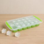 18-Cavity -Up Ice Cube Tray - Flexible Silicone, Easy Release 100% BPA-Free - Front View by Nari Haat, Indian ethnic ...