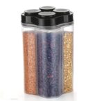 Plastic Lock Food Storage 4 Section Container Jar for Grocery, Fridge Container. - Full Detail by Nari Haat, Indian e...