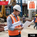 Orange Safety Jacket For Having protection against accidents usually - With Dupatta by Nari Haat, Indian ethnic wear,...