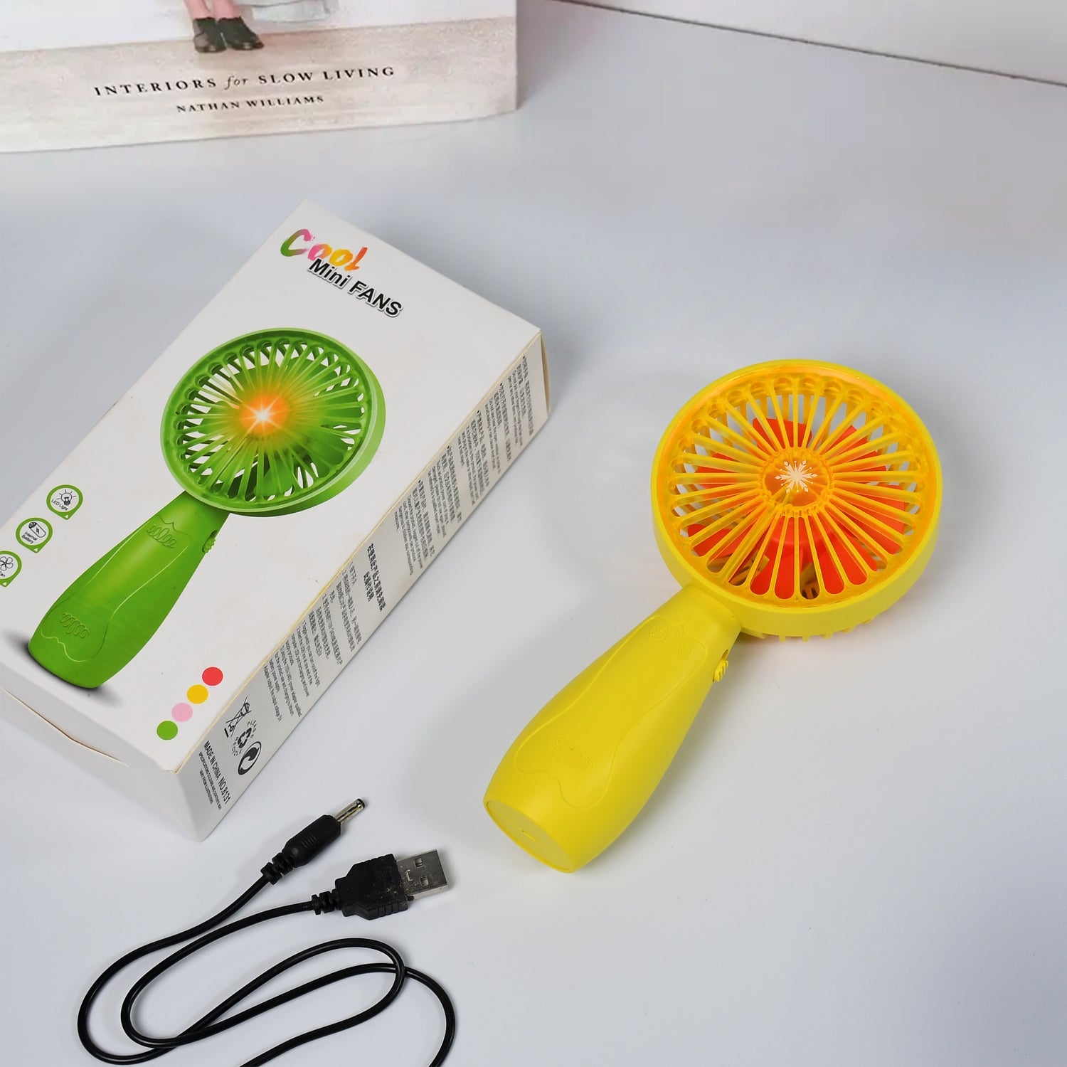 7606_6.jpg Foldable Handy Light Fan Rechargeable Mini Fan for Personal Use Hand Bar Battery Free - Image 1
