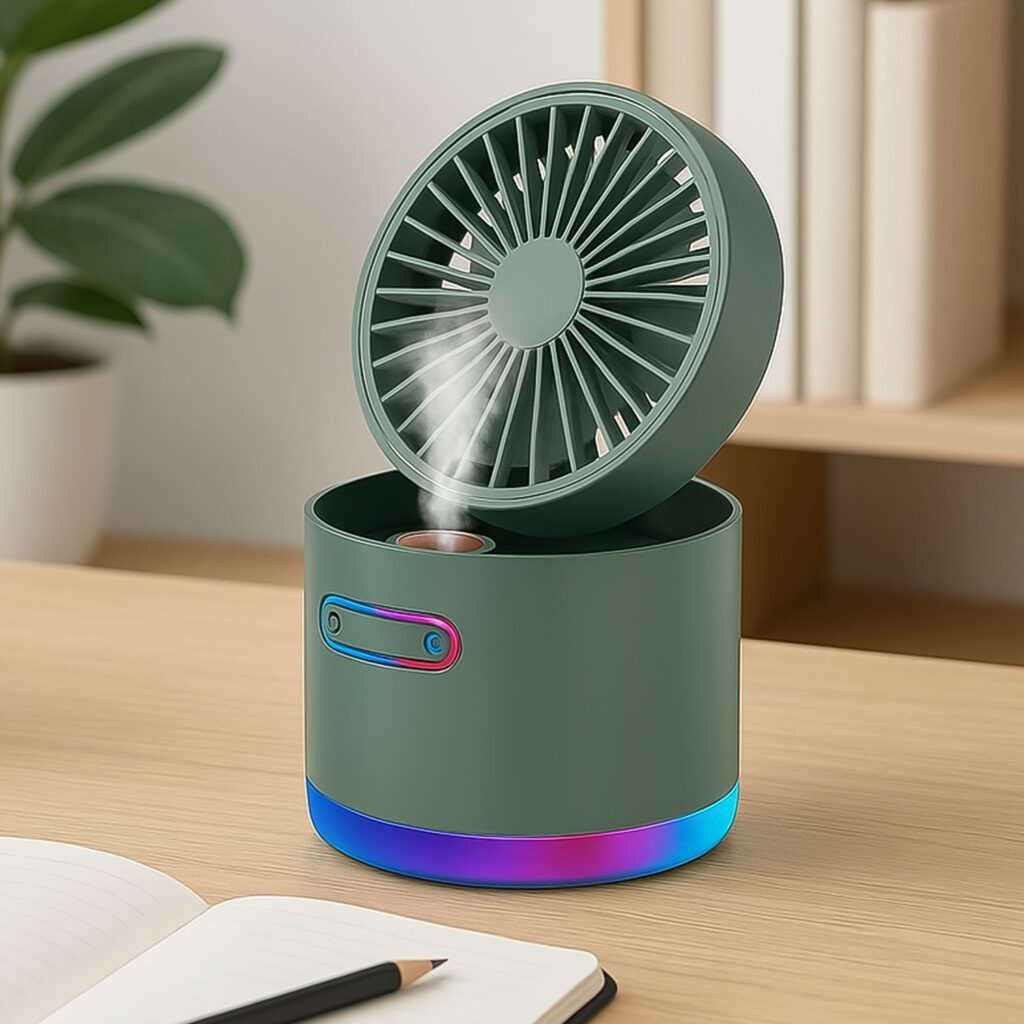 Mini Desktop Cooling Fan with Humidifier