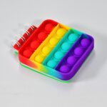 Square it Fidget Spiral Notebook Bubble Push Silicon Toy School Use - Back View by Nari Haat, Indian ethnic wear, wom...