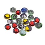 Glass Gem Stone, Flat Round Marbles Pebbles for Vase Fillers, Attractive pebbles for Aquarium Fish Tank. - Image 5