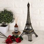 Antique 3D Eiffel Tower Statue - Metal Paris Landmark Decorative Showpiece - Fabric Detail by Nari Haat, Indian ethni...