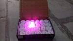 Pink Flameless LED Tealights Smokeless Decorative Candles LED Tea Light Pack of 24 - Fabric Detail by Nari Haat, Indi...