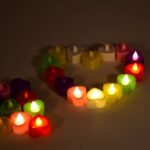 HEART LED FESTIVAL TEALIGHT WITH BATTERY OPERATE, Diwali ( 24PCS ) - Front View by Nari Haat, Indian ethnic wear, wom...